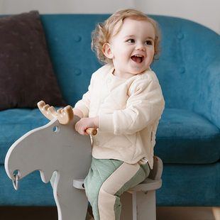 套装 Nest Designs潘通限定儿童牛油果外套秋冬宝宝男女童夹棉长袖