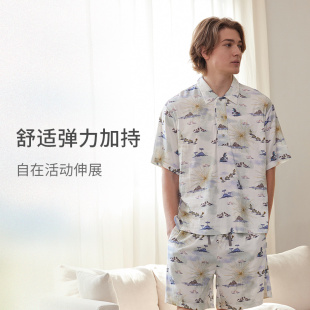 短袖 家居服男款 Designs男士 睡衣休闲套装 成人装 短裤 Nest