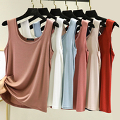 莫代尔吊带背心女士夏款 百搭简约内搭U领上衣 修身 外穿无袖 打底衫