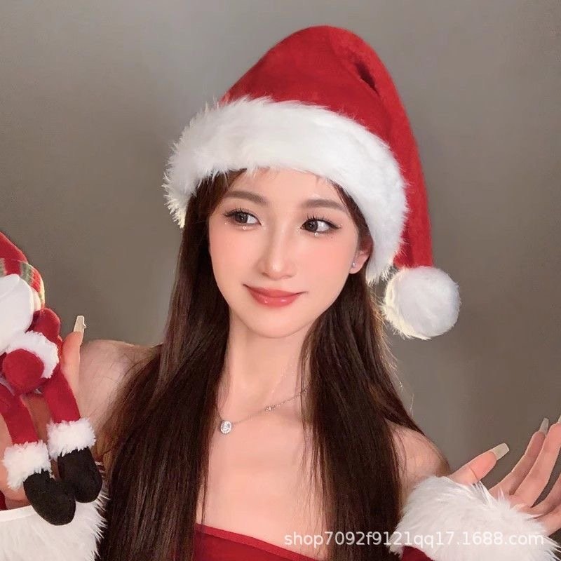 长毛绒圣诞帽子儿童成人毛绒帽圣诞老人礼物礼品圣诞节派对装饰品,童装/婴儿装/亲子装,帽子,淘宝优惠券,粉丝福利购,淘宝优惠卷
