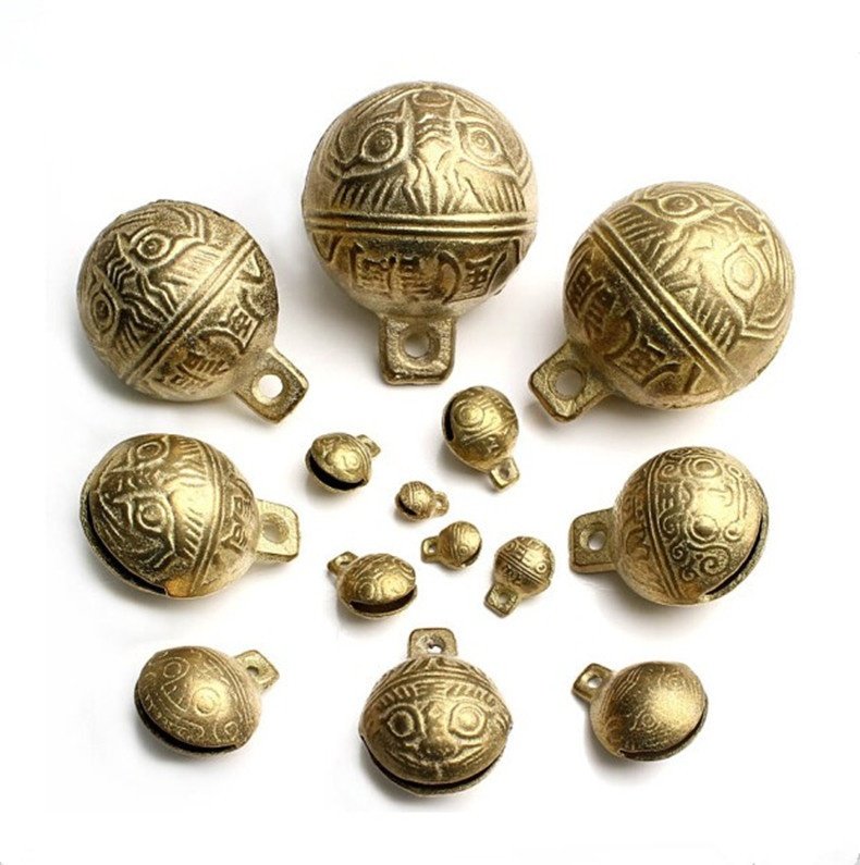 宠物铃铛复古黄铜响铃铛饰品配件虎口铃铛虎头猫狗牛羊大宠通用