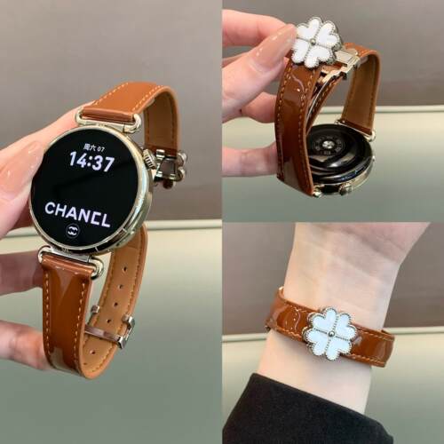 适用华为watch四叶草油蜡皮磁吸