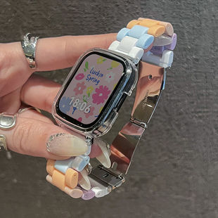 3Lite腕带 1青春版 适用红米watch5 4代亚克力三株糖果彩虹Redmi2