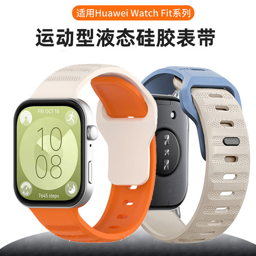 华伪手表Fit3/2米粒纹反扣硅胶带