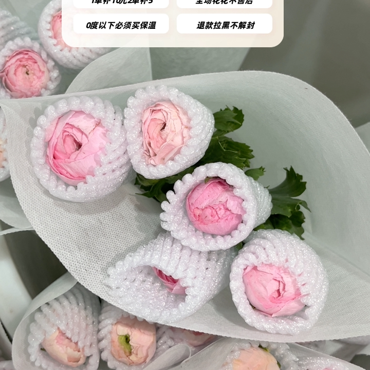 不售后，日系樱花粉洋牡丹1扎4～5支，购买三单包邮