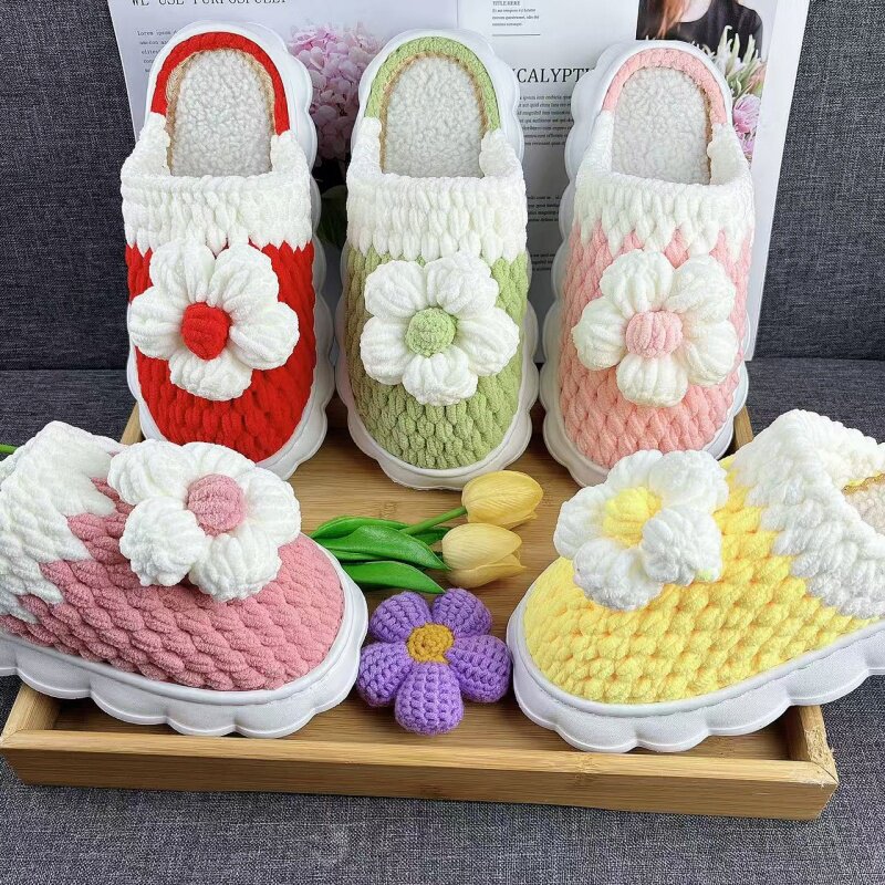 新款云朵底踩屎感手工勾粗冰条线拖鞋成品防滑耐磨时尚婚嫁居家,居家布艺,居家棉拖/棉鞋,淘宝优惠券,粉丝福利购,淘宝优惠卷