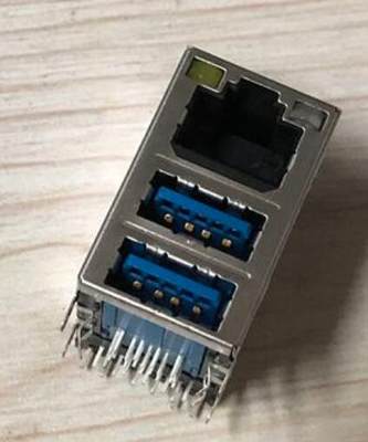 网口双层rj45百兆滤波器插座