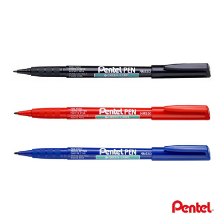 pentel PEN NMS50飞龙记号笔油性笔黑红蓝三色可选日本产