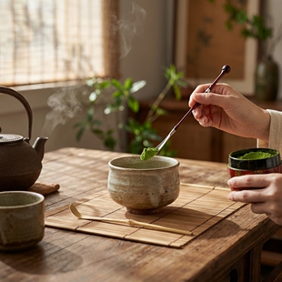 复古手工竹制竹枝天然竹茶拨茶粉勺茶叶点茶工具取茶器具茶道配件