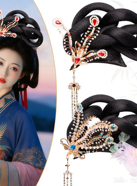 古风汉服头饰假发发髻组合