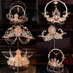 靓女配饰供养光圈金环发饰 敦煌飞天圣女光环发冠古风汉服头饰古装