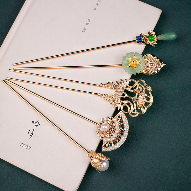 合金发簪古典百搭簪子古代步摇优雅组合宋制明制发饰品组合女