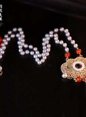 合金常规连女吊坠项链复古风