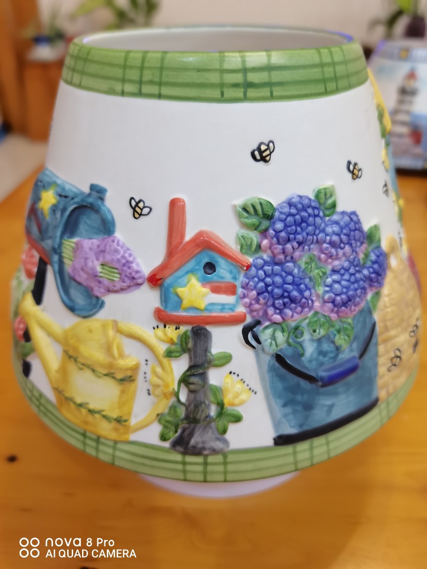 包邮孤版复古创意陶瓷摆件夜灯卧室床头按钮台灯酒吧桌面氛围灯罩