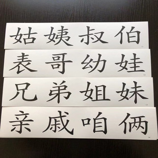 韵文字经大识字条教具无图识字认知卡片幼儿快速识字国学识字