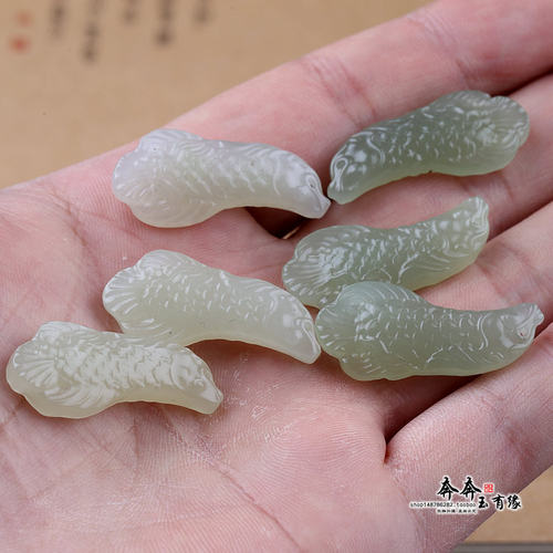 和田玉小鱼金龙鱼挂饰项链吊坠