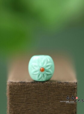 绿松石太阳花镶嵌老型珠10mm
