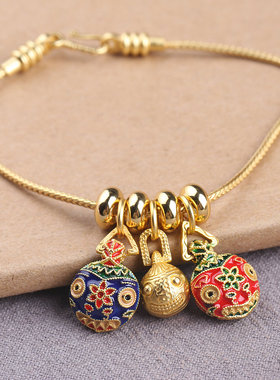 吞金兽手链。古法烧蓝