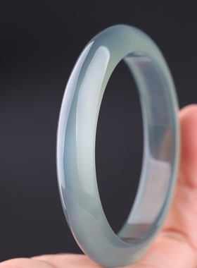 高级冰种新中式玛瑙库里蓝玉手镯