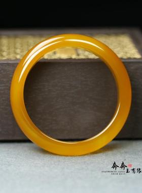 天然黄玛瑙玉髓时尚百搭手镯女款