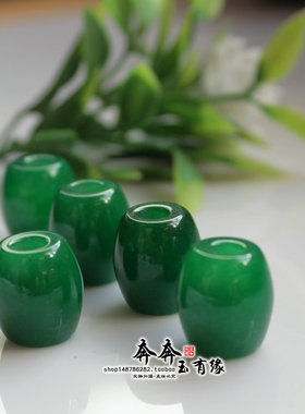 天然玉石马来玉路路通转运珠桶珠项链吊坠编手链碧绿玉珠子B178