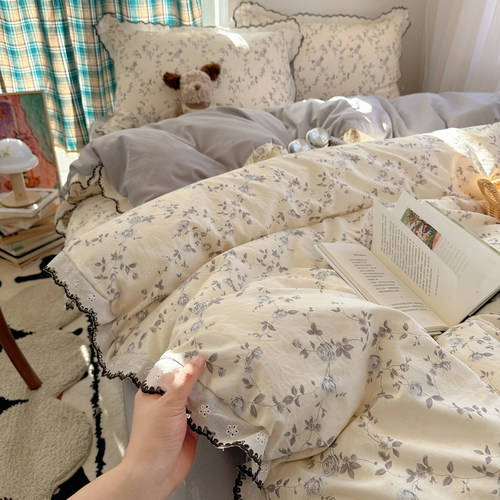 小红书爆款~法式碎花纯棉四件套