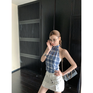 天赋腿精 半身裙女夏2025高腰显瘦包臀A字裙短裙 白色大口袋工装