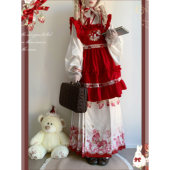 汉洋折衷财红轩原创汉服明制绣花加绒拜年服圣诞洛丽塔秋冬套装