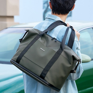 威尔伦大容量出差短途手提包行李袋旅行包男女可扩容健身包收纳包