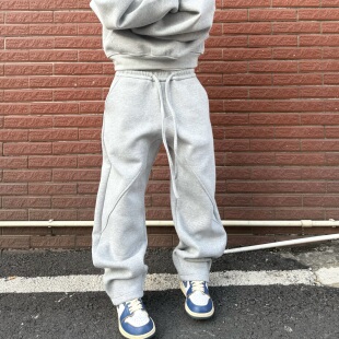 宽松休闲裤 立体弯刀剪裁卫裤 长期主义系列550g高克重基础款 HY711