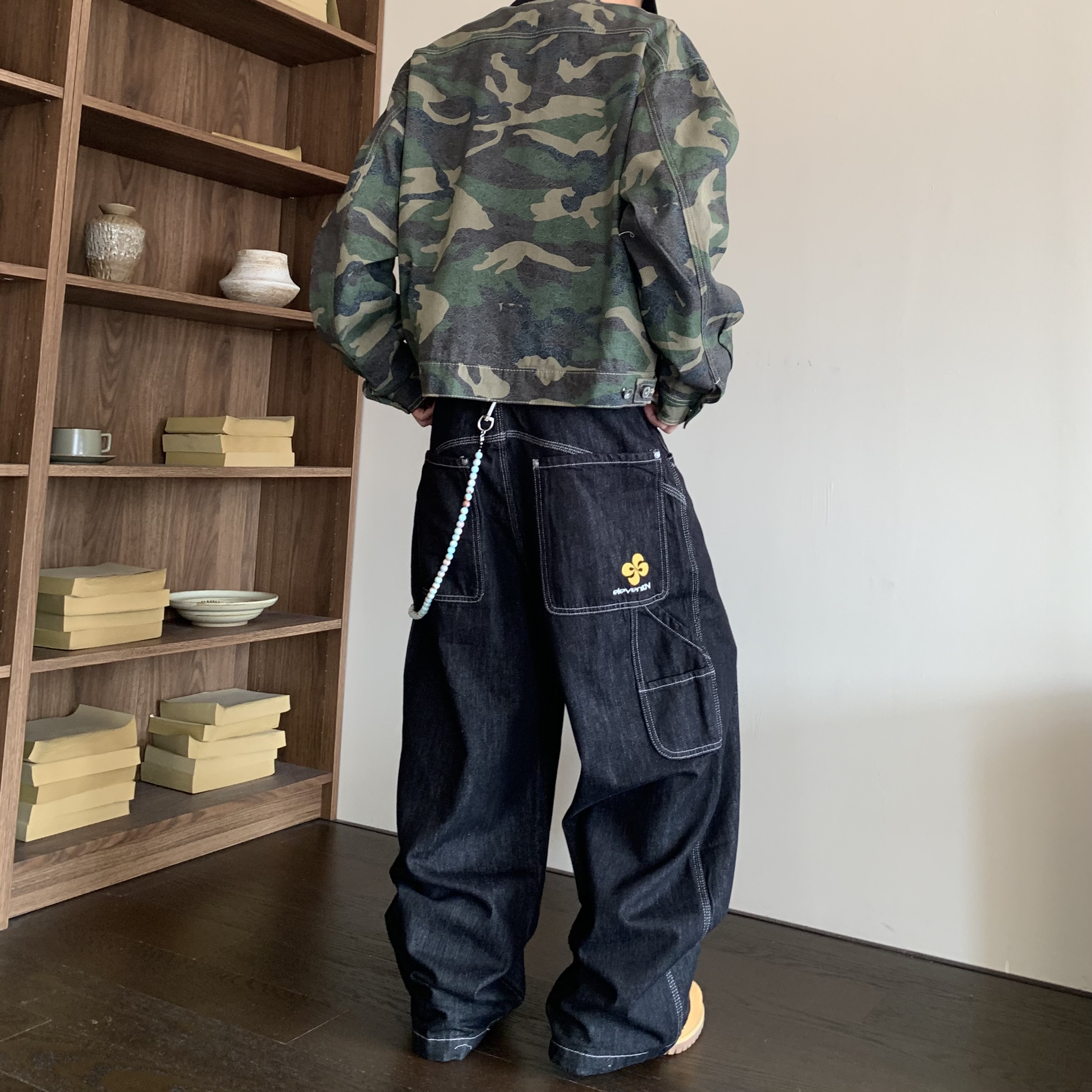 HY711廓形刺绣vibe水洗原牛