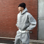 HY711 长期主义系列550g基础连帽卫衣男女短宽boxy版 型秋冬上衣