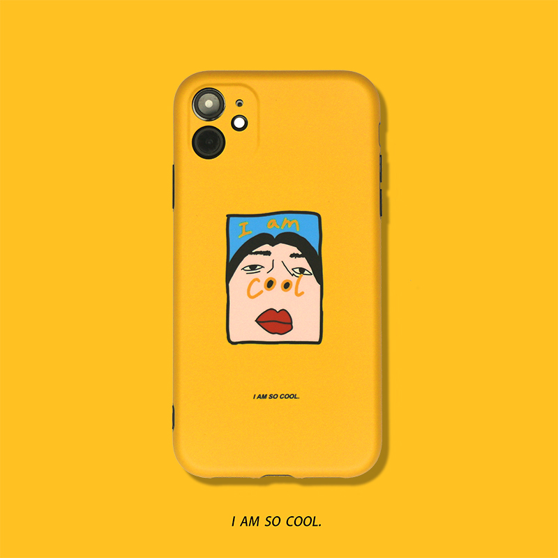 趣味恶搞卡通cool女孩适用iphone11/12pro苹果xsmaxr/8手机壳搞怪