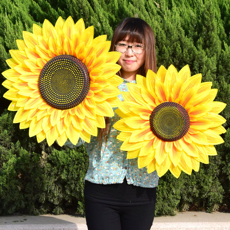 向日葵舞蹈儿童开幕式道具手拿花