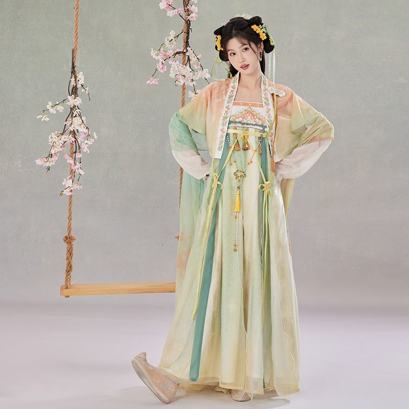 汉服女齐胸仙气春夏款襦裙刺绣