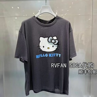 REVANYAYA芮范雅2025早秋季新款休闲短袖印花T恤女上衣R71001008