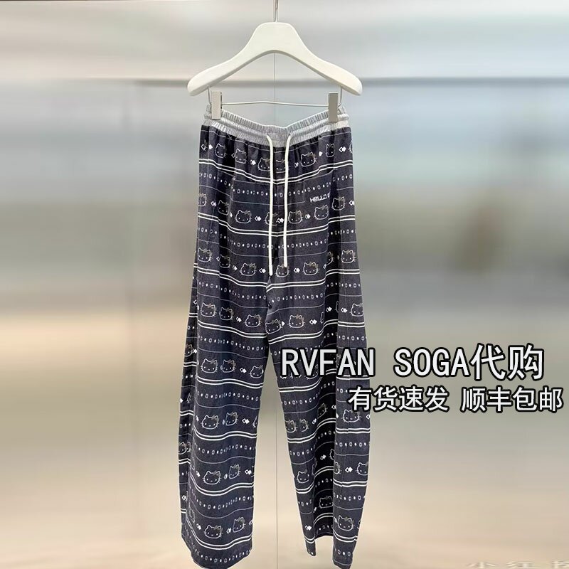 REVANYAYA芮范雅2026秋季新款高腰直筒裤女抽绳休闲长裤R71302108