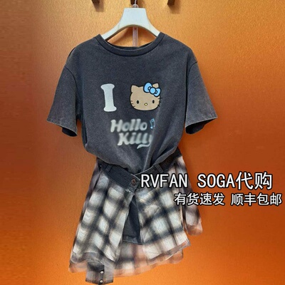 REVANYAYA芮范雅2026夏季新款腰封休闲短袖T恤连衣裙女R31101023