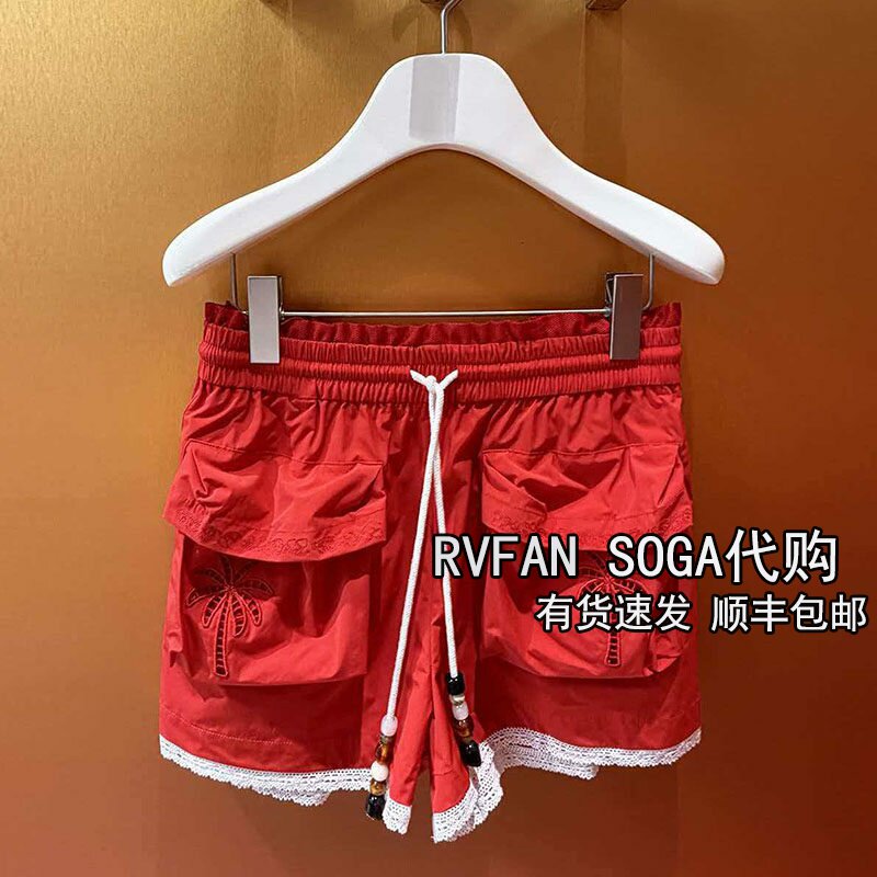 REVANYAYA芮范雅2026夏季新款小个子休闲工装红色短裤女R31306100