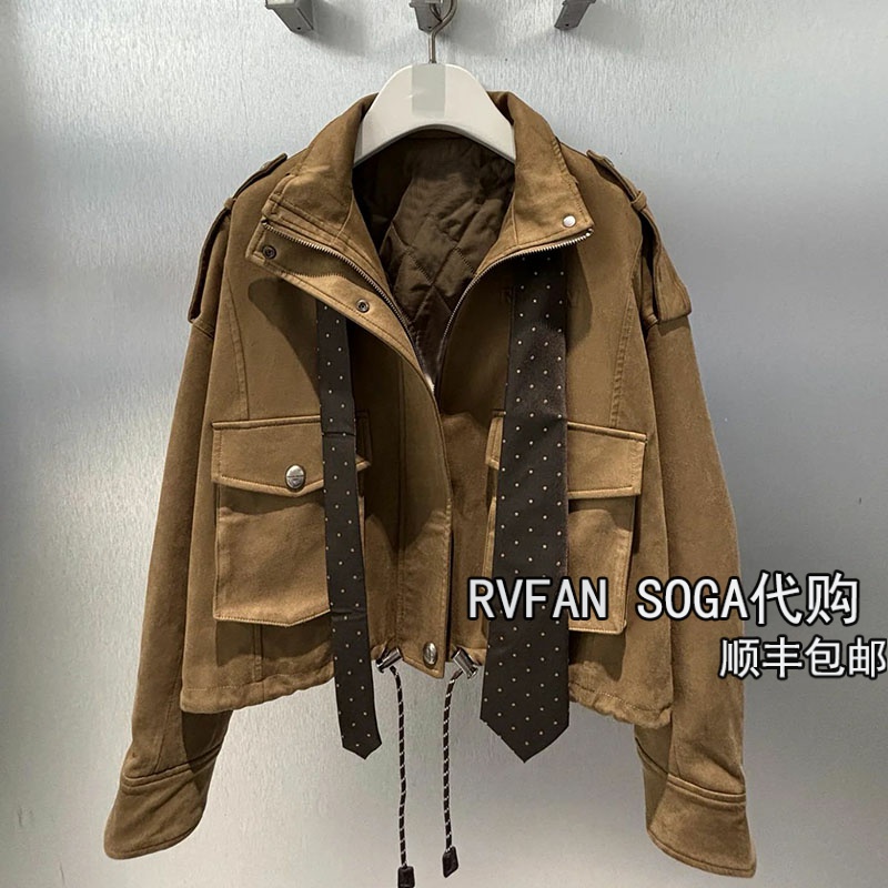 REVANYAYA芮范雅2025冬季新款休闲短款外套女士夹克棉服R92701021