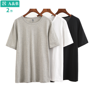 汗衫 AB内衣专柜正品 中老年宽松大码 T恤老头衫 T751 纯棉圆领短袖