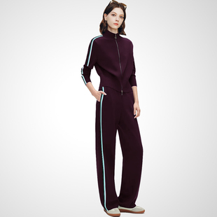 兰卡时尚酷飒风穿搭套装2026春季款卫衣外套直筒裤休闲运动两件套