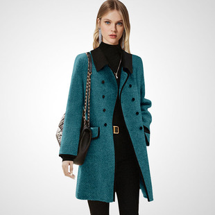 轻奢复古高级感呢子大衣女冬装2026年新款冬天韩系中长款毛呢外套