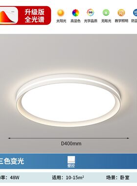 无缝隙全光谱护眼超薄吸顶灯客厅主灯极简卧室灯现代简约中山N916