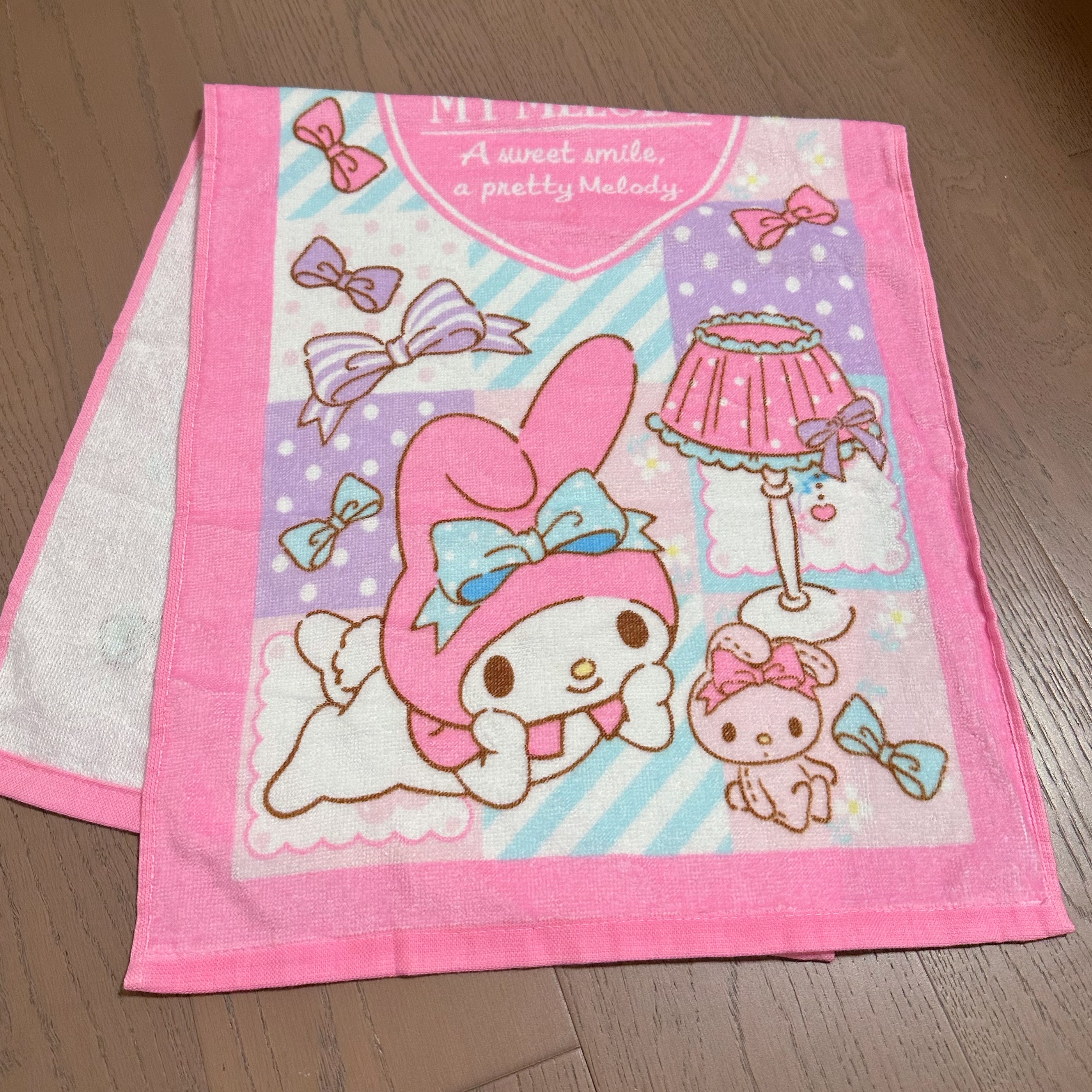 美乐蒂粉色少女心 毛巾纯棉家用薄款便携 女洗脸面巾 微瑕