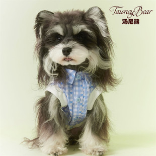 汤尼熊小狗狗春夏季衬衫雪纳瑞泰迪马尔济斯腊肠柴犬猫咪薄款背心