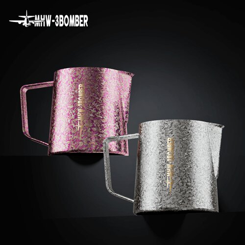MHW-3BOMBER轰炸机纯钛拉花缸 专业咖啡打奶缸抑菌打奶泡杯600ml