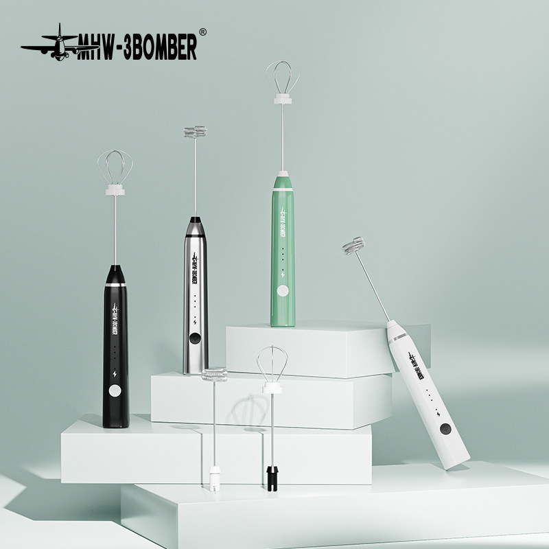 轰炸机电动奶泡器手持发泡器