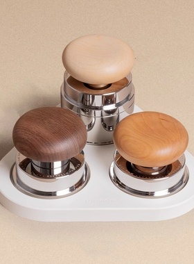 泰摩蘑菇系列 意式恒力压粉锤 咖啡布粉针 意式咖啡机压粉器套装