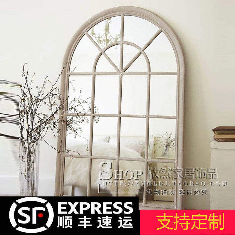 法式轻奢壁挂窗假窗户欧式装饰客厅镜餐边背景墙面窗玄关挂镜定制